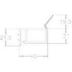 Seitliche Dichtung 40PVC hart grau, mit flexiblem TPE 6.000 mm – Bild 2