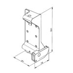 Bodenbeschlag verstellbar Ø11mm Aluminium – Bild 2