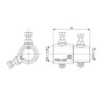 Wellenkupplung, fest, Gussstahl, verzinkt, NW=25,5mm - 32,1mm – Bild 2