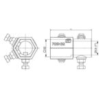 Wellenkupplung, fest, Gussstahl, verzinkt, NW=25,6mm - 32mm – Bild 2