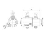 Wellenkupplung, fest, Gussstahl, verzinkt, NW=25,6mm - 35,2mm – Bild 2