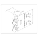 Wellenkupplung, fest, Gussstahl, verzinkt, NW=25,6mm, L=60mm(Abverkauf) – Bild 2