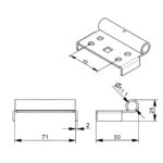 Rollenhalter für Laufrolle Ø11mm gekröpft, ohne Schrauben – Bild 2