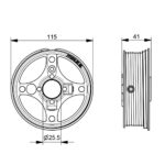 Seiltrommel 41 mm, EU-Schraube – Bild 2