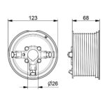 Seiltrommel 95,5 mm für 5mm Seildurchmesser – Bild 2