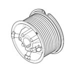 Seiltrommel 68 mm für 4mm Seildurchmesser – Bild 3