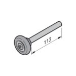 Laufrolle Typ K mit Kugellager L= 113 mm