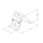 Toprollenhalterkonsole 134x70x88mm Edelstahl – Bild 2