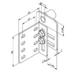 Toprollenhalter, einstellbar - 60 mm, verzinkt – Bild 2