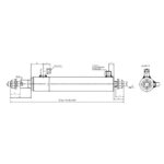 Vorschubzylinder E-Min=1200mm beidseitig Gewindestutzen – Bild 2