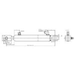 Vorschubzylinder E-Min=1200mm beidseitig für Bolzenverbindung – Bild 2