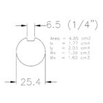 Vollwelle 1" mit Keilnut, verzinkt L=3500mm – Bild 2