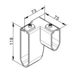 Abdeckkappe links für Laufschiene 2" – Bild 2