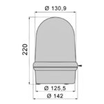 Drehspiegelleuchte Halogen gelb 230V – Bild 2
