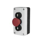 Dreifach-NOT-HALT-Drucktaster (roter Pilz, rastend)