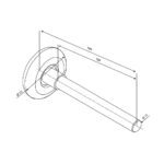 Laufrolle 3" Nylon verzinkt Ø11mm L=198mm – Bild 2