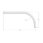 Waagerechte Schiene 2" R=380 mm verzinkt 1,5mm L=1099mm – Bild 2